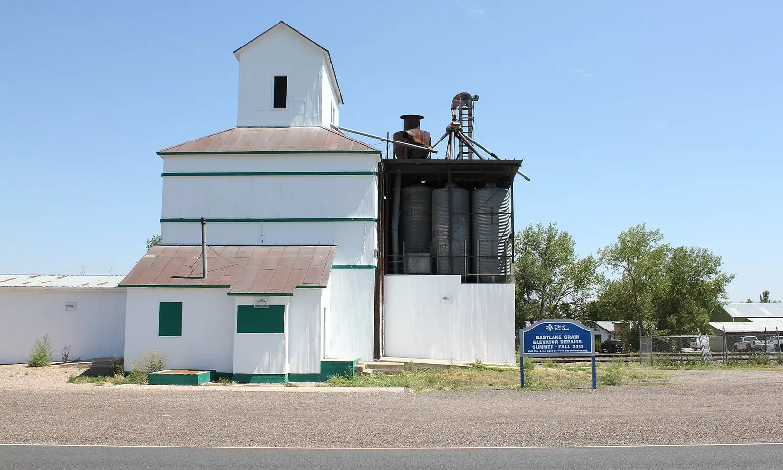 The historic Eastlake grain elevator in Thornton, Colorado